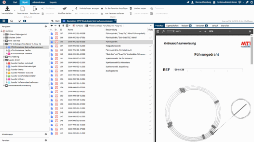 Screenshot einer elektronischen Gebrauchsanweisung im DIC-IFU